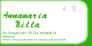 annamaria milla business card
